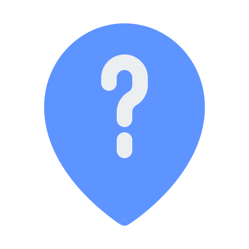 지도 표시 질문 Generic color fill icon