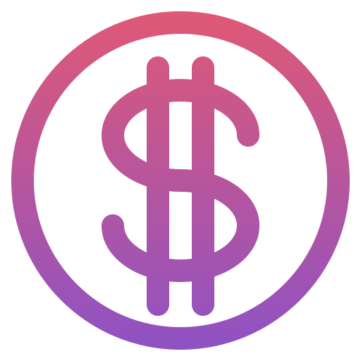 dollar Generic gradient outline icoon