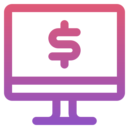 paiement en ligne Generic gradient outline Icône