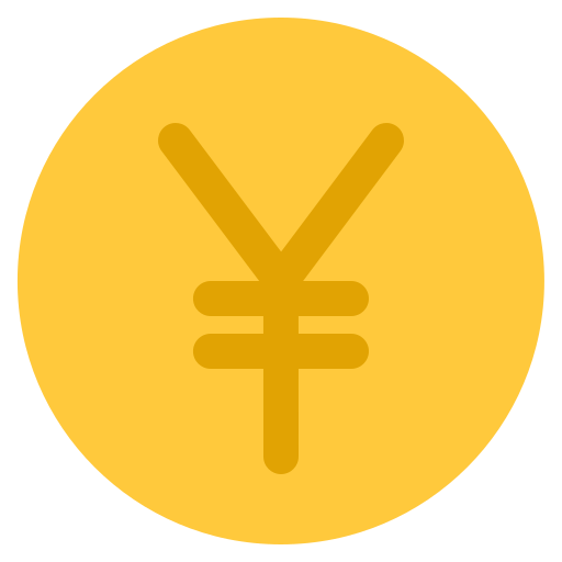 Символ иены Generic color fill иконка