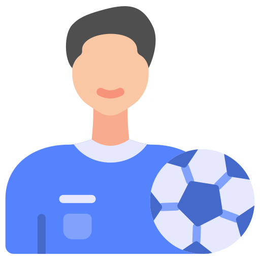 voetbalspeler Generic color fill icoon