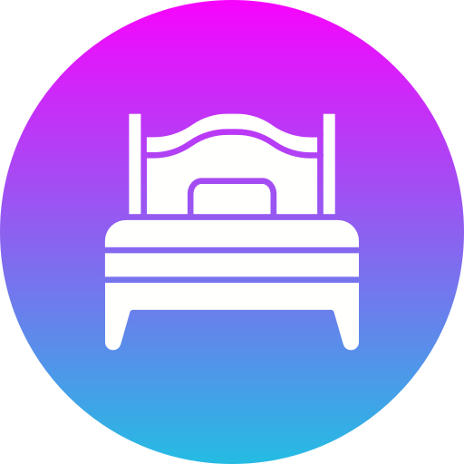 Single bed Generic gradient fill icon