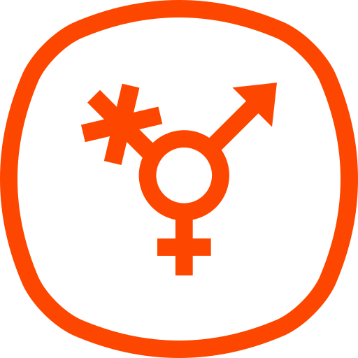 Transgender Generic color outline icon