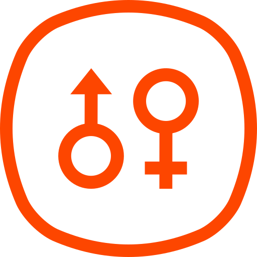 Male and female Generic color outline icon