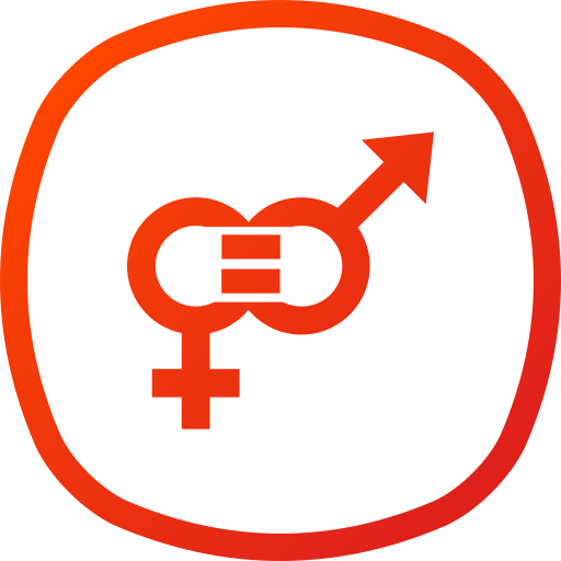 Gender equality Generic gradient outline icon
