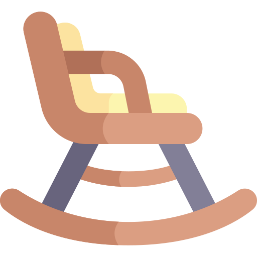 fauteuil à bascule Kawaii Flat Icône