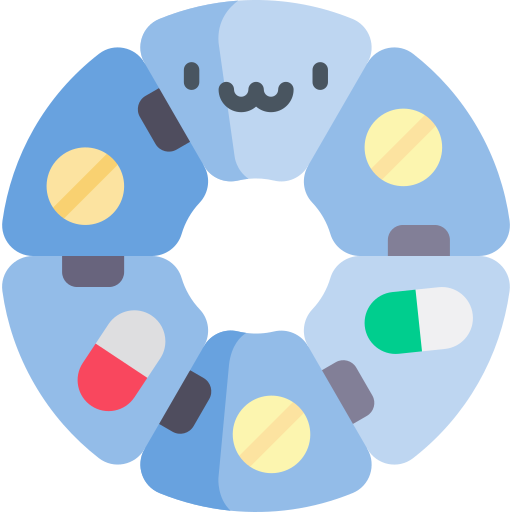 pastillas Kawaii Flat icono