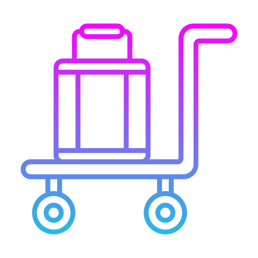 Luggage cart Generic gradient outline icon
