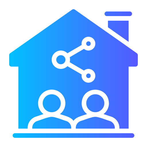 Shared housing Generic gradient fill icon