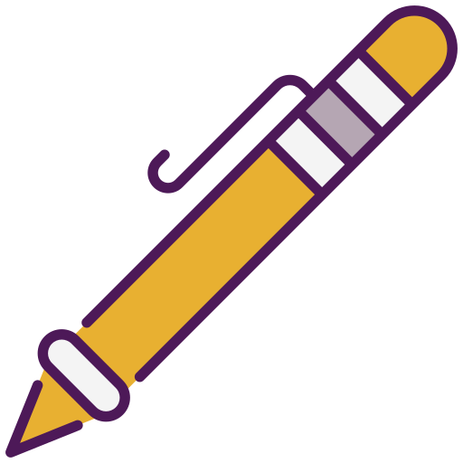 stylo à bille Generic color lineal-color Icône