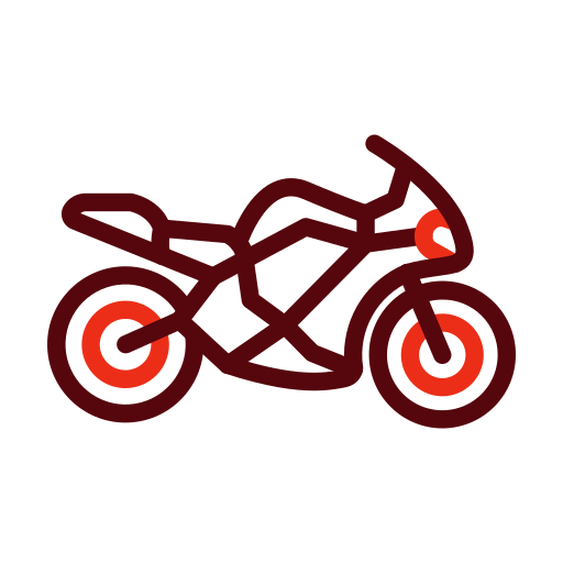 Мотоцикл Generic color outline иконка