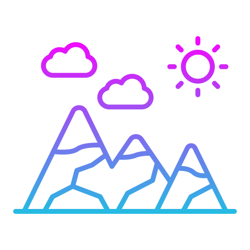 Mountains Generic gradient outline icon