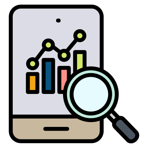 Mobile analytics Generic color lineal-color icon