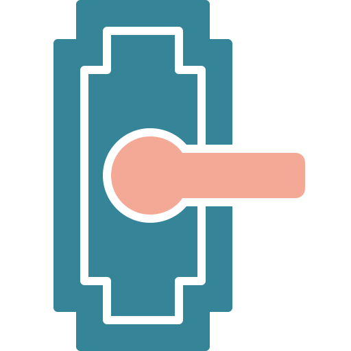 Door handle Generic color fill icon