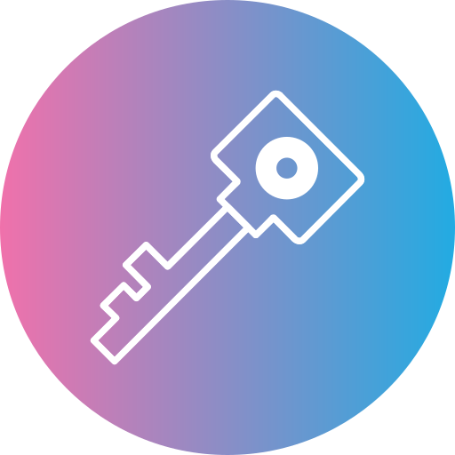 Key Generic gradient lineal-color icon