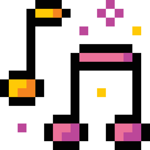 Музыка Pixel Linear color иконка