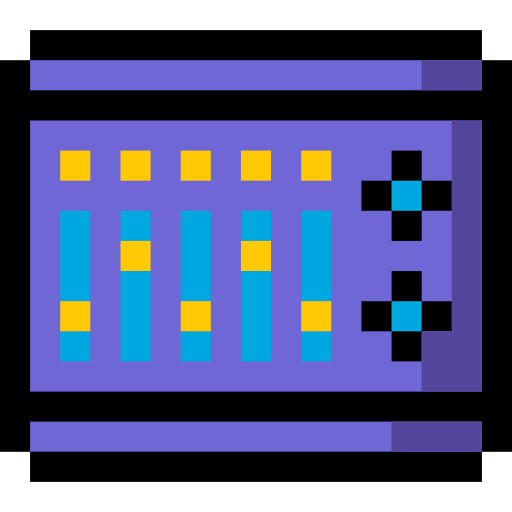 Mixing table Pixel Linear color icon