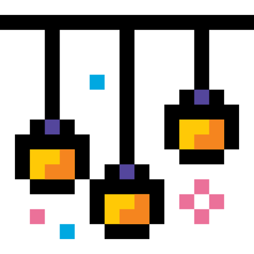 Свет Pixel Linear color иконка