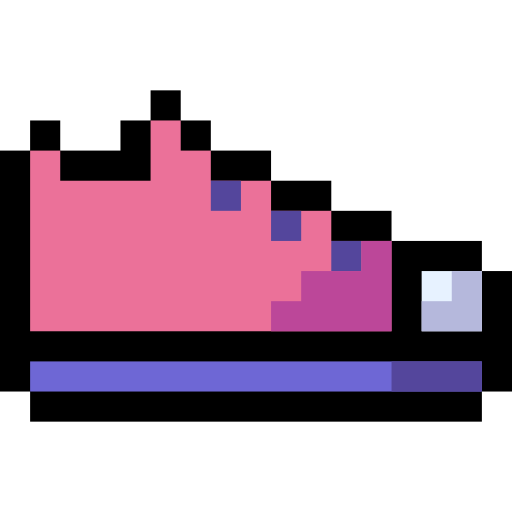 schoenen Pixel Linear color icoon