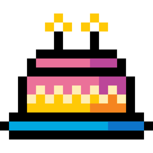 Cake Pixel Linear color icon