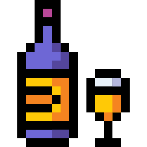 Вино Pixel Linear color иконка