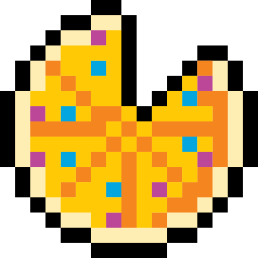 피자 Pixel Linear color icon
