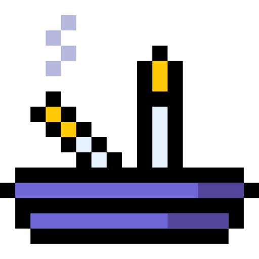 담배 Pixel Linear color icon