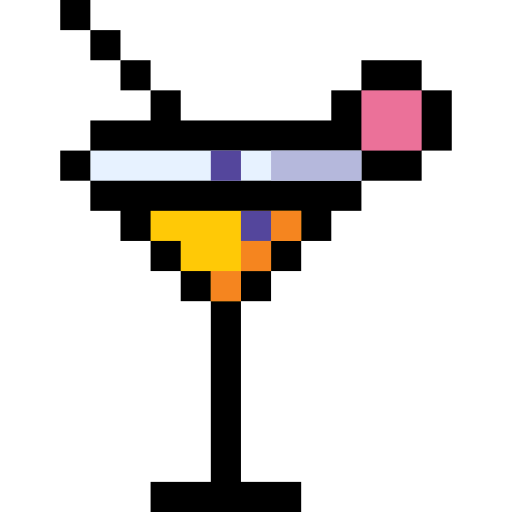 칵테일 Pixel Linear color icon