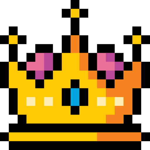 Корона Pixel Linear color иконка