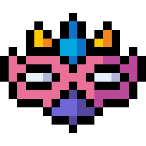 mascarilla Pixel Linear color icono
