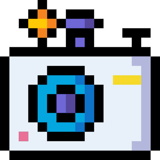 câmera Pixel Linear color Ícone