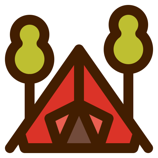 캠핑 텐트 Generic color lineal-color icon