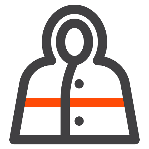 płaszcz przeciwdeszczowy Generic color outline ikona