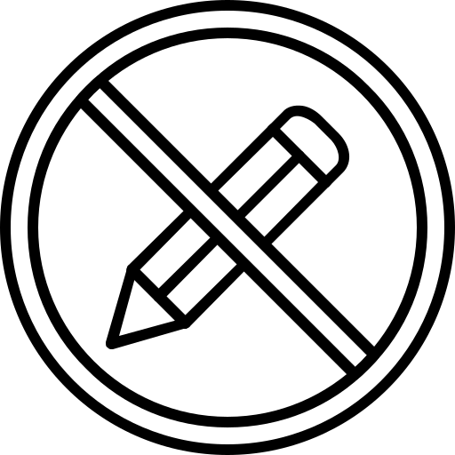 書き込みなし Generic black outline icon