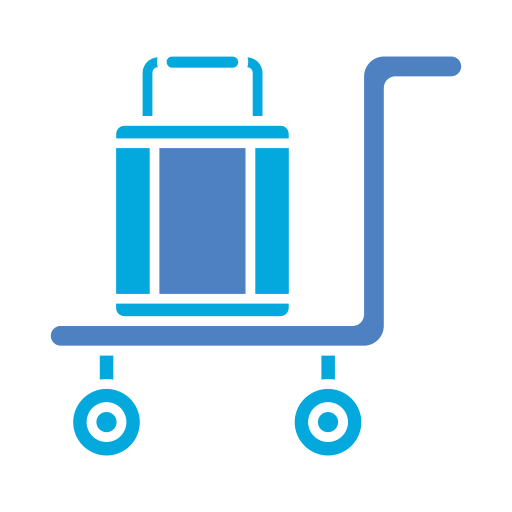 Luggage cart Generic color fill icon