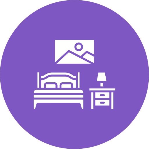 Bedroom Generic color fill icon