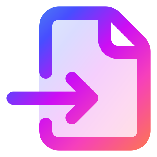 ファイルのインポート Generic gradient lineal-color icon