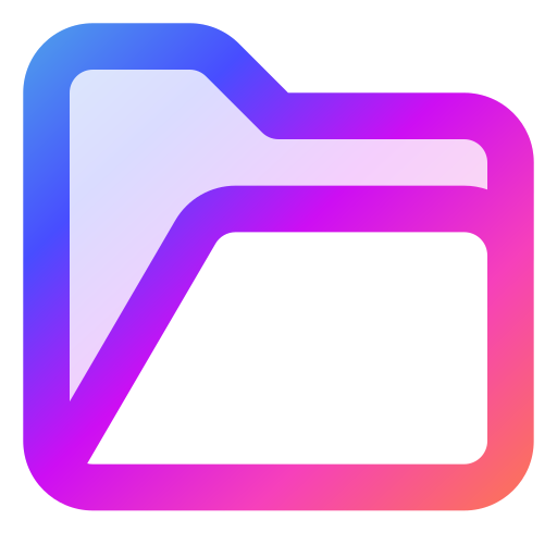 carpeta abierta Generic gradient lineal-color icono