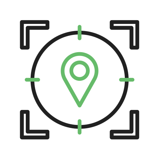 Location targeting Generic color outline icon