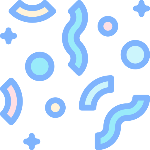 Confetti Detailed color Lineal color icon