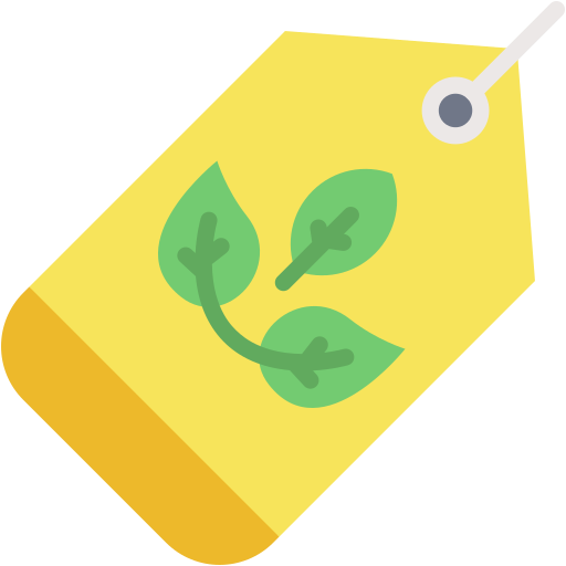 Eco tag Generic color fill icon