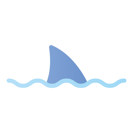 aleta de tiburón Generic gradient fill icono