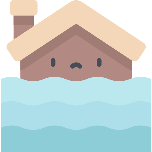 powódź Kawaii Flat ikona