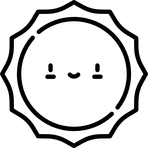 Солнечный Kawaii Lineal иконка