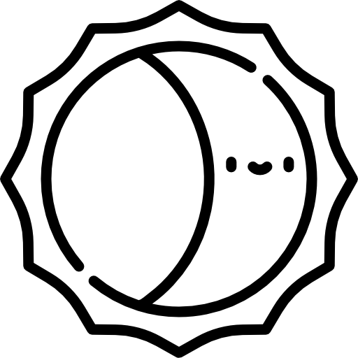 日食 Kawaii Lineal icon