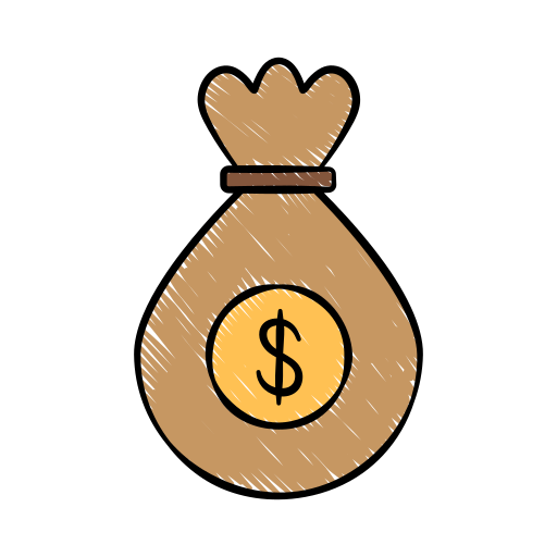 Money bag Generic Hand Drawn Color icon