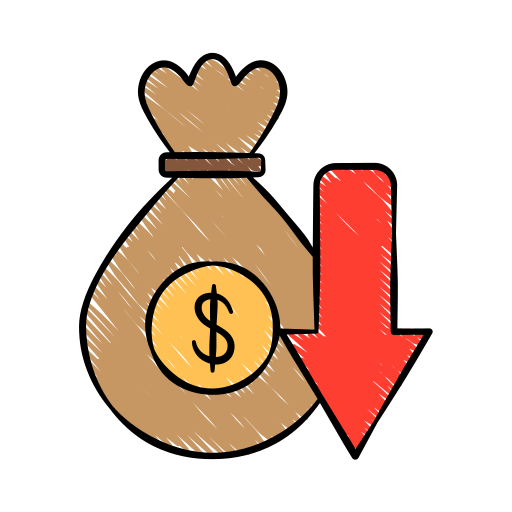 gráfico de dinero Generic Hand Drawn Color icono