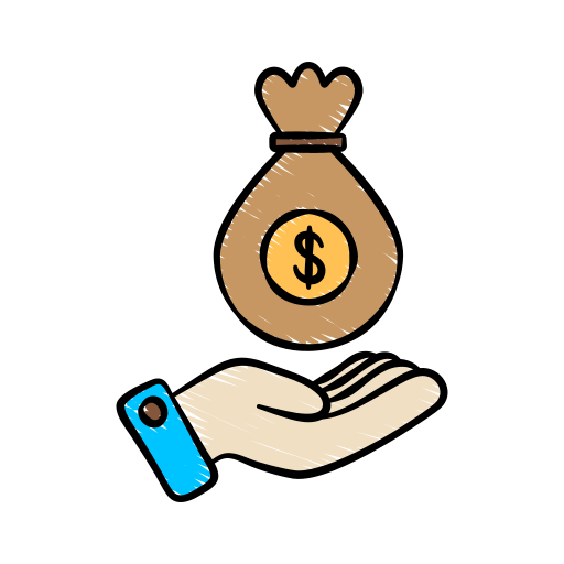 Money bag Generic Hand Drawn Color icon