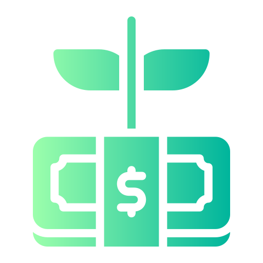 wzrost pieniędzy Generic gradient fill ikona