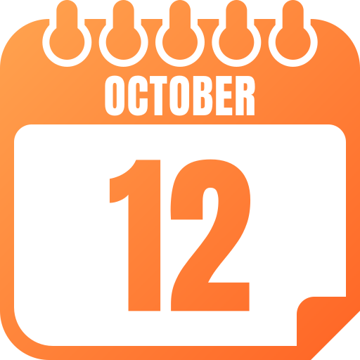 12. oktober Generic gradient fill icon